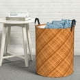 thumbnail image 1 of YFYANG Waterproof Laundry Hamper, Yellow Striped Plaid Laundry Basket Oxford Fabric with Handle Foldable, S, 1 of 8