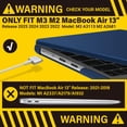thumbnail image 3 of Funda IBENZER para MacBook Air de 13 pulgadas, M4, A3240, M3, A3113, M2, A2681, 3 of 9