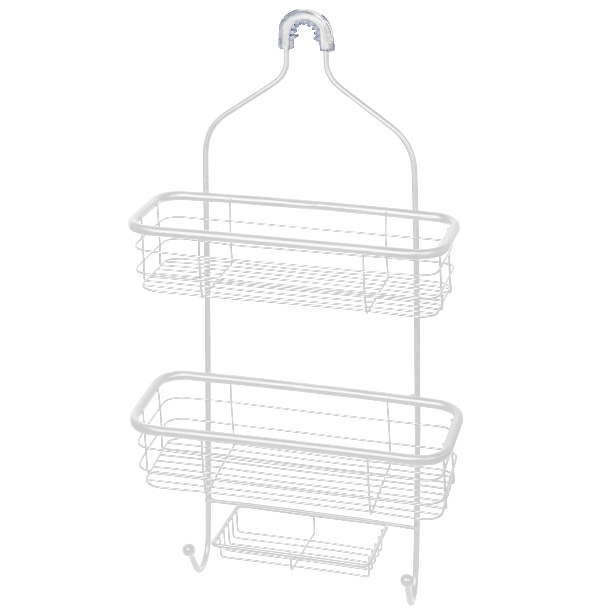 Moorefield 3-Tier Hanging Shower Caddy with Suction Cups, Non-Slip Neck, Bathroom Organizer, Matte White
