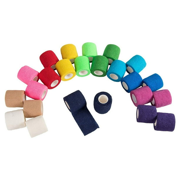 Bandage Wraps 24Pack Self Adherent Wraps, Self Adhesive Gauze Roll