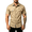 Khaki, variant on Men's 100% Cotton Short Sleeve Button Down Shirt, Casual Outdoor Work Shirt with Chest Pockets, Regular Fit for Daily Wear and Adventure