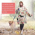 thumbnail image 4 of Chihuahua and Flower Florals Wearable Oversized Blanket,Wearable Blanket Hoodie for Adults,Cozy Hooded Blankets with Super Pockets,Super Warm Fuzzy Pullover for Women & Men, 4 of 6