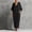 Black, variant on Women's 100%Cotton Caftan Casual Maxi Dress Soft Breathable with Pockets,Loose Flattering for Daily Commute & Vacation