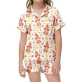 thumbnail image 1 of TZEWGL Night Suit For Infant 2 Sets For With Pygmy Print And Egg Print Short Sleeve Button Down Shirt and Shorts Sets Pjs For Kids size 2-3T, 1 of 5