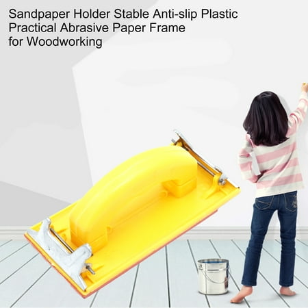

XWQ Sandpaper Holder Stable Anti-slip Plastic Practical Abrasive Paper Frame for Woodworking