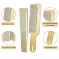 thumbnail image 3 of Juego de peines de metal de 2 piezas YONGSHENG peine de barbero de metal acero inoxidable, 3 of 5