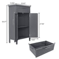 thumbnail image 3 of Tcbosik A Smoke Double Door Cabinet,for Bathroom Storage, Gray, 3 of 7