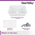thumbnail image 4 of DeerValley DV-1K513 Fireclay 32" L x 19" W Undermount Kitchen Sink with Grid and Strainer, 4 of 14