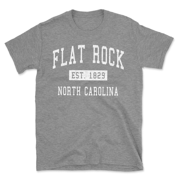 Flat Rock North Carolina Classic Established Men's Cotton T-Shirt