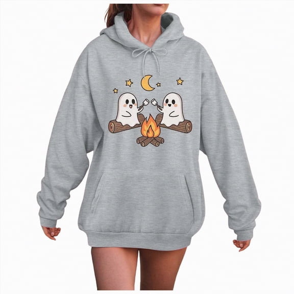 Towmus Women Sweatshirt Graphic Hoodies Casual Long Sleeve Pullover Tops Oversize Drawstring Hoodie Long Women