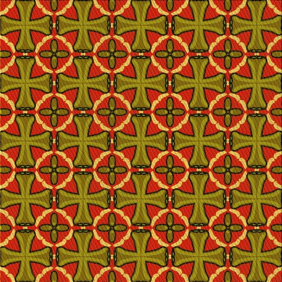 Ahgly Company Machine Washable Indoor Square Transitional Tomato Red Area Rugs, 4' Square