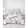 thumbnail image 3 of Dragonfly Twin Size Down Alternative Comforter, Lightweight Comforter Quilt Bedding Set with Pillow Shams Watercolor Colorful Nature Painting Art All Seasons Bed Comforter Duvet Insert 68"x86", 3 of 7