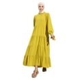 thumbnail image 2 of Olive Green - Point Collar - Unlined - Modest Dress - Benin, 2 of 5