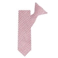 thumbnail image 2 of Jacob Alexander Boys' 14 inch Seersucker Striped Pattern Pre-Tied Clip-On Neck Tie - Red, 2 of 7