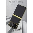 thumbnail image 6 of case for Samsung Z Flip 4 Case Leather, Galaxy Z Flip 4 Case Electroplate Phone Case Compatible with Samsung Galaxy Z Flip 4 5G, Black, 6 of 11