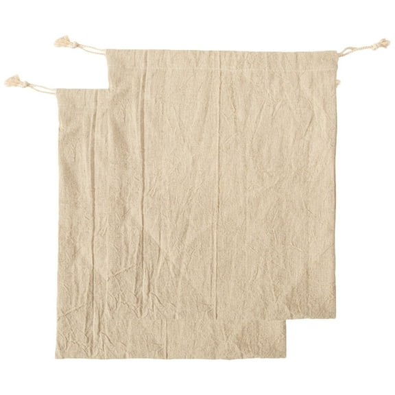 Raindrops Homemade Bread Storage Bags Linen Reusable Families Everyday Use 2Pcs