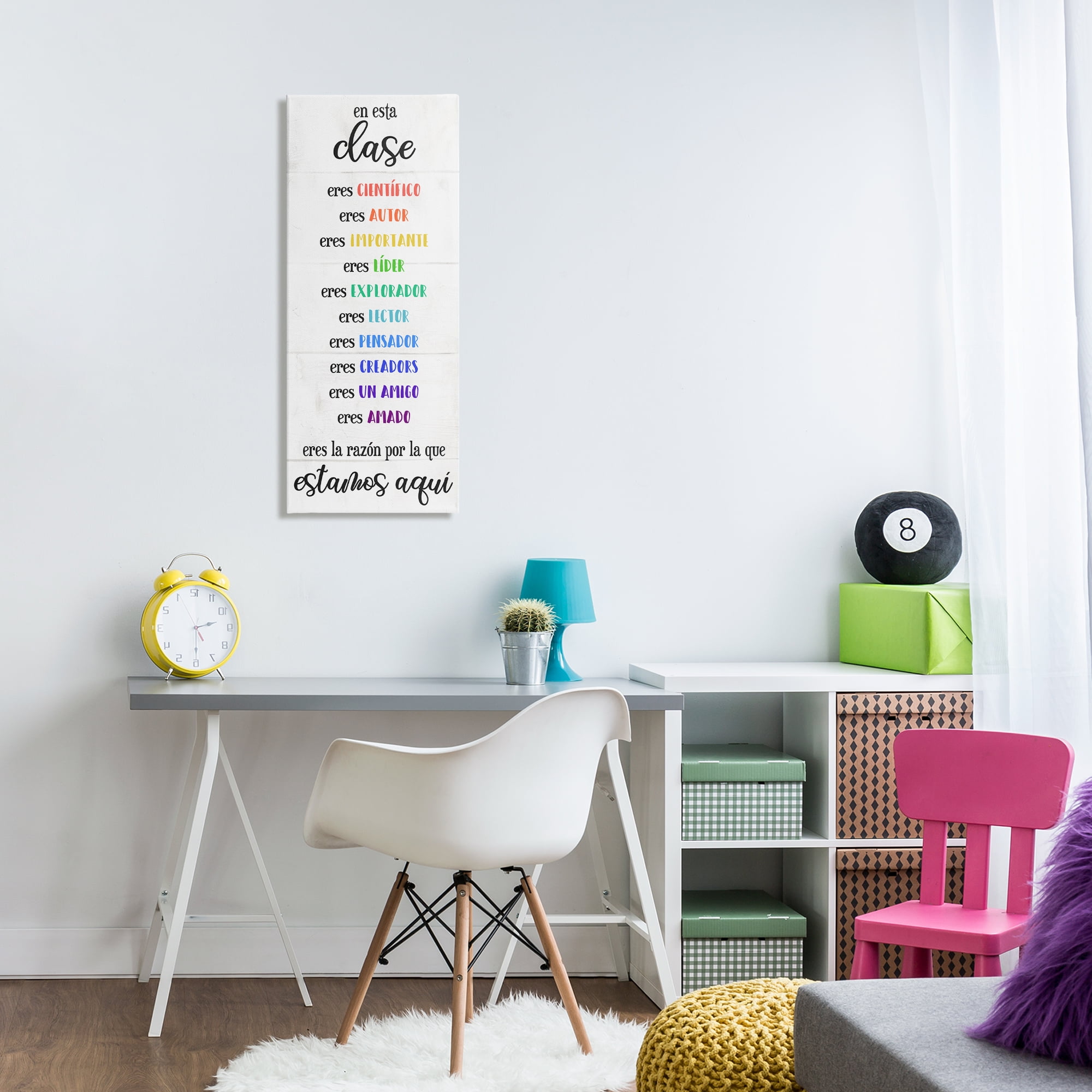 Stupell Industries En Esta Clase Eres… Inspirational Quotes & Sayings Painting Wrapped Canvas Art Print Wall Art, 17 x 40