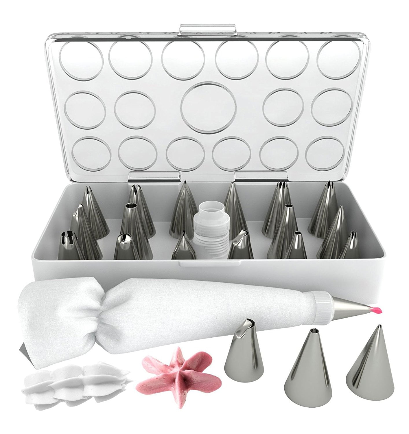 Icooker 17 Pack Decorating Tips For Cake Supplies [free