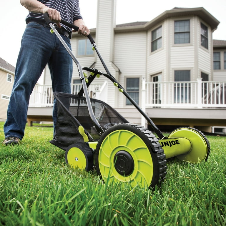 Free Shipping Sun Joe 20 inch 5 Blade Reel Mower with Grass Catcher 9 Position Walmart
