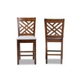 thumbnail image 4 of Baxton Studio Caron Modern & Contemporary Pub Chair Set, Grey, Walnut Brown (Set of 2), 4 of 5