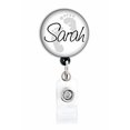 thumbnail image 4 of Bobine de Badge Rétractable - Pieds de Bébé Noir et Blanc - Porte-Badge Personnalisé, 4 of 4