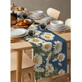 thumbnail image 3 of Daisy Table Runner Spring Floral Summer Botanical Elegant Navy Blue Tablerunners 13 x 108 Inch, Table Decorations Tabletop Scarf for Summer Gathering Holiday Farmhouse Kitchen Dining Decor, 3 of 6