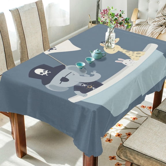 Yayeee Tablecloths 54" x 54" Rectangle Wrinkle Resistant Party Table Cover, Cute Animals