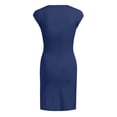 thumbnail image 4 of CHUANK Liquidation Vêtements de Maternité en Polyester pour Femmes Été Nouveau Col Rond Sans Manches Couleur Unie Imprimé Robe Mignonne Grossesse, 4 of 4