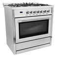 thumbnail image 3 of 36 in. 3.8 cu. ft. Single Oven Gas Range with 5 Burner Cooktop and Smooth Grip Handle in Stainless Steel, 3 of 15