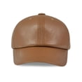thumbnail image 1 of Genuine Real Leather Men's Caps Hats New Style Baseball Cap Hat One Size With 3 Colors ,Classic Design, 1 of 6