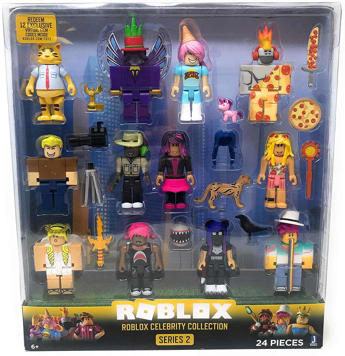 Roblox Series 2 Roblox Celebrity Collection 24 Piece Set Walmart Com Walmart Com - roblox celebrity collection fashion famous playset includes exclusive virtual item walmart com walmart com