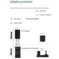 thumbnail image 5 of Adaptador USB 3.2 Tipo C macho a hembra 1 a 2 100 W OTG 10 Gbps Yashi Negro, 5 of 5