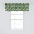 thumbnail image 2 of Philodendron Window Valance, Irregular Arrangement of Tropical Leaves on Horizontal Stripes, Curtain Valance for Kitchen Bedroom Decor with Rod Pocket, 54" X 18", Olive Green Grey, by Ambesonne, 2 of 3