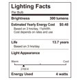 thumbnail image 6 of Better Homes & Gardens 4W (40W Equivalent) Soft White Dimmable CA10 White Filament Light Bulbs E12 Base 2 Pack, 6 of 10