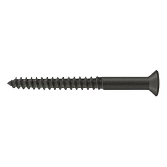 2.5 in. Wood Screw No. 12, Oil Rubbed Bronze - Solid Brass
