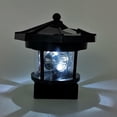 thumbnail image 2 of Faro solar, balizas de luz solar LED impermeables para exteriores, balizas de lámpara giratoria de 360 grados para decoración de estanque de Patio de Negro, 2 of 7