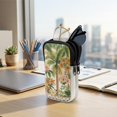 thumbnail image 7 of SEANATIVE Double Glasses Case for Women Men, Neoprene Zipper Eyeglass Pouch Water-Resistant Scratch-Proof Lightweight Travel Glasses Bag for Eyeglasses Sunglasses, Hawaii Palm Tree Floral, 7 of 7