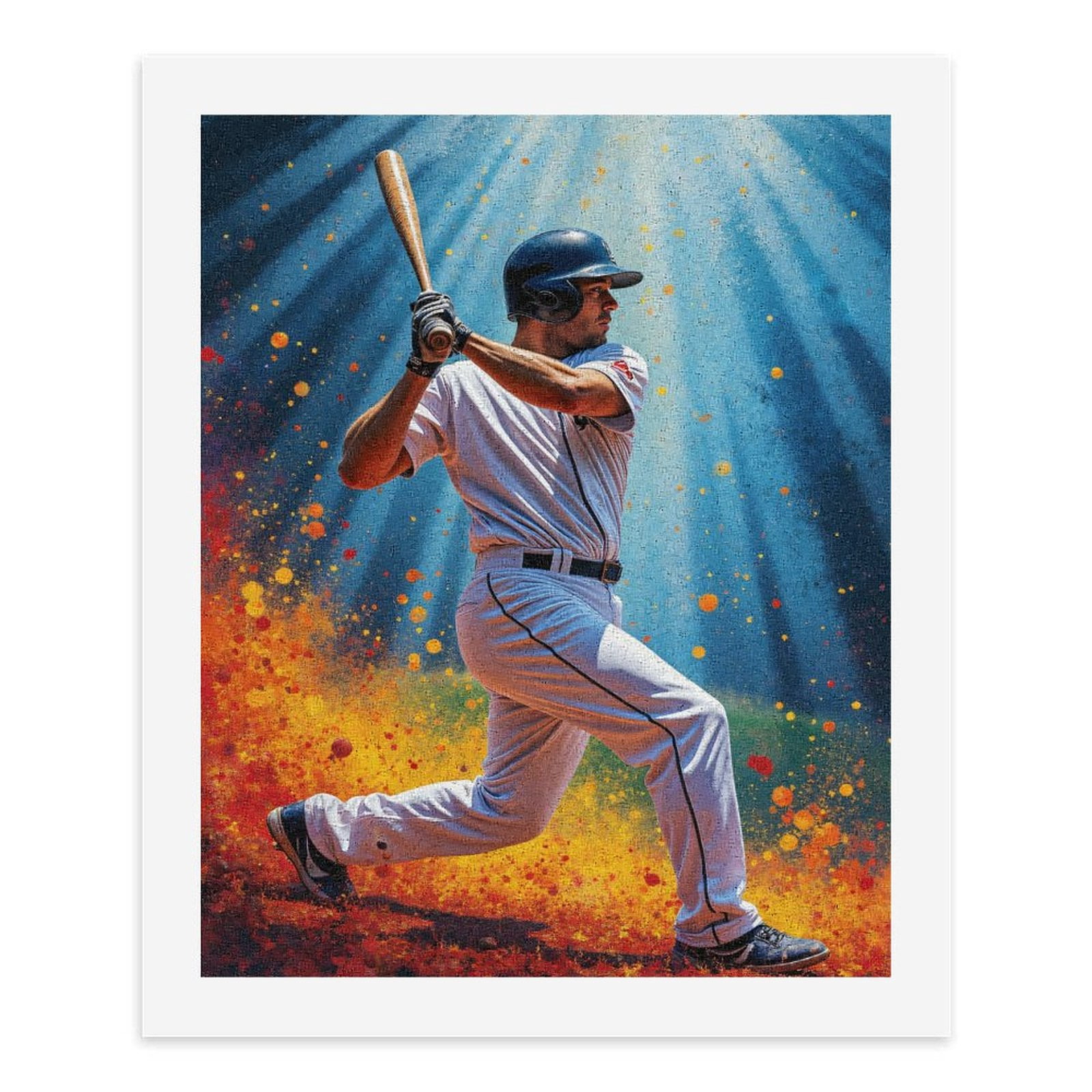 Paint by Numbers Kit for Adults, Baseball Player Splendid Action Scene Paint by Numbers, Easy Paint by Numbers Kit for Adults Beginner, DIY Adult Paint by Number Kits on Canvas, Home Decor
