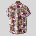 thumbnail image 5 of Palato Mens T Shirts,Men Hawaiian Short Sleeve Beach Shirt Printed Summer Casual Button Down Shirts, 5 of 9