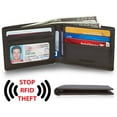 thumbnail image 7 of Men's RFID Blocking ID Window Multi-Card Travel Bifold Genuine Leather Pocket Wallet - in Gift Box, 7 of 7
