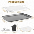 thumbnail image 2 of 6-Piece Carbon Steel Non-Stick Baking Pan Set, Bakeware Set with 1 Baking Sheets, 1 Cooling Racks, 100 Pcs Parchment Papers, 2 Oven Mitts, Tongs & Pastry Brush, 2 of 6