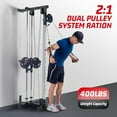 thumbnail image 2 of Luku LAT Pull Down Machine - Wall-Mounted Cable Workout Machine 400Lbs Weight Capacity, Dual Pulley System, 20 Height Adjustments, Compact Home Gym Cable Machine for Full Body Workout, 2 of 8
