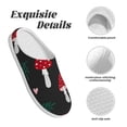 thumbnail image 5 of Lsque Amanita Mushroom Pattern Womens Comfort Cotton on Scuff With Memory Foam and Anti-skid Sole Slipper-42/43, 5 of 7