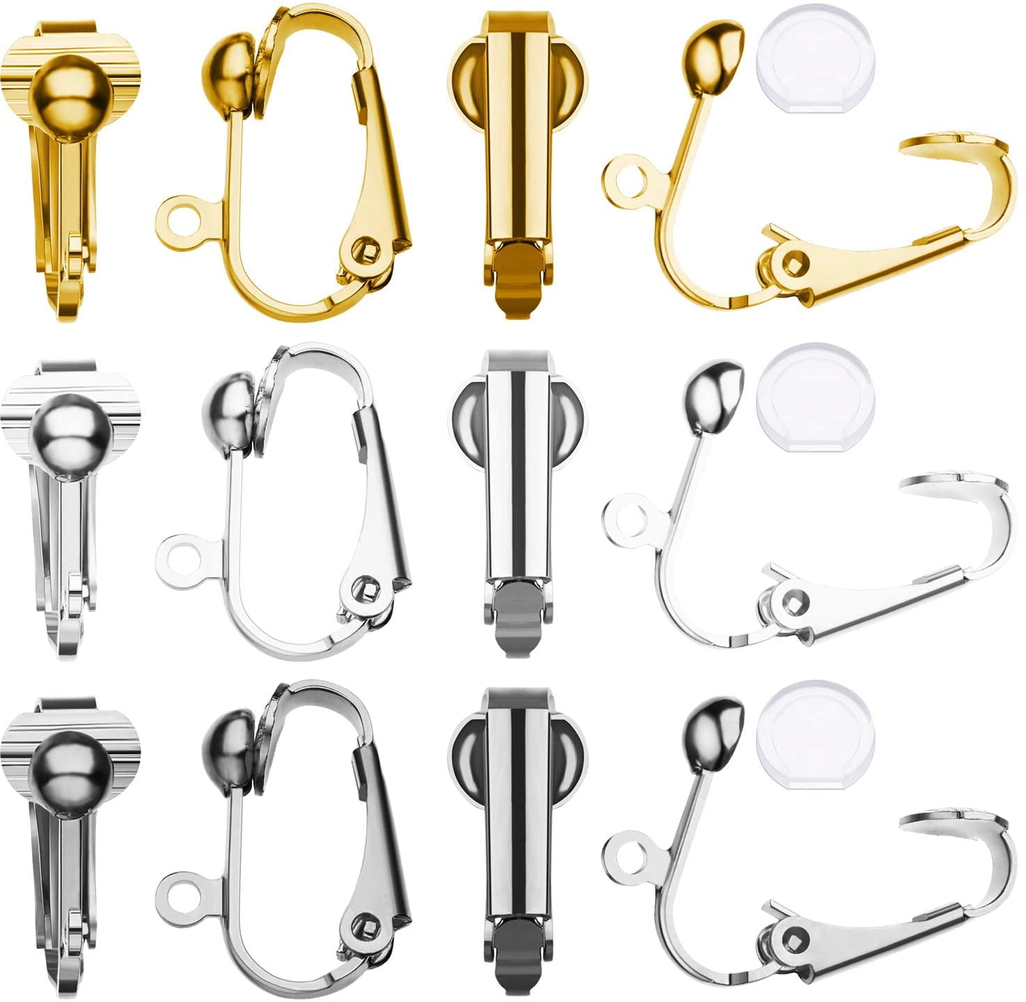 30 Pieces Clipon Earring Converters Nonpierced Earring Findings