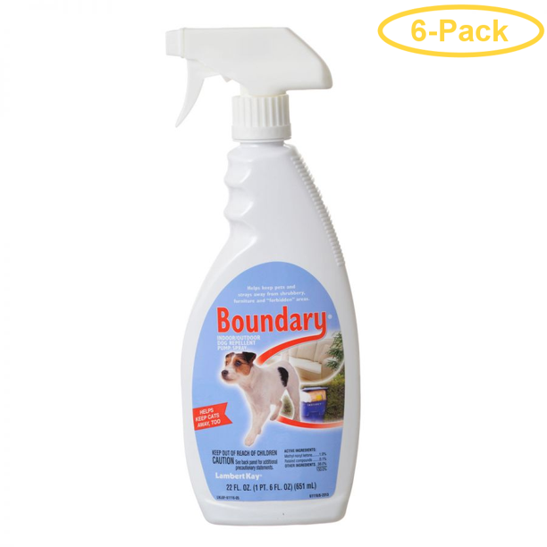 Boundary Indoor & Outdoor Dog Repellant Spray 22 oz Pack of 6