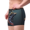 thumbnail image 2 of Yiaed American Flag Print Men's Soft Cotton Boxer Shorts Breathable Boxers Underwear Moisture-Wicking Underwear Stretch Boxer Briefs for Man-Large, 2 of 5