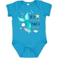thumbnail image 3 of Inktastic Be a Mermaid Make a Splash Blue Mermaid Tail Boys or Girls Baby Bodysuit, 3 of 5