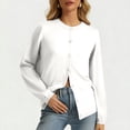 thumbnail image 2 of Aellinatey Women's Lightweight Crewneck Cardigan Sweater, 2 of 8