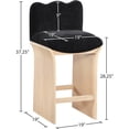 thumbnail image 6 of Meridina Furniture Shaw Black Chenille Fabric Upholstered Counter Stool, 6 of 10