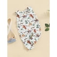 thumbnail image 3 of Nygoyerh Baby Boys Tank Jumpsuit Sleeveless Western Print One Piece Romper Newborn Infant Crew Neck Jumpsuit for Casual Daily 3M 6M 12M 18M, 3 of 8